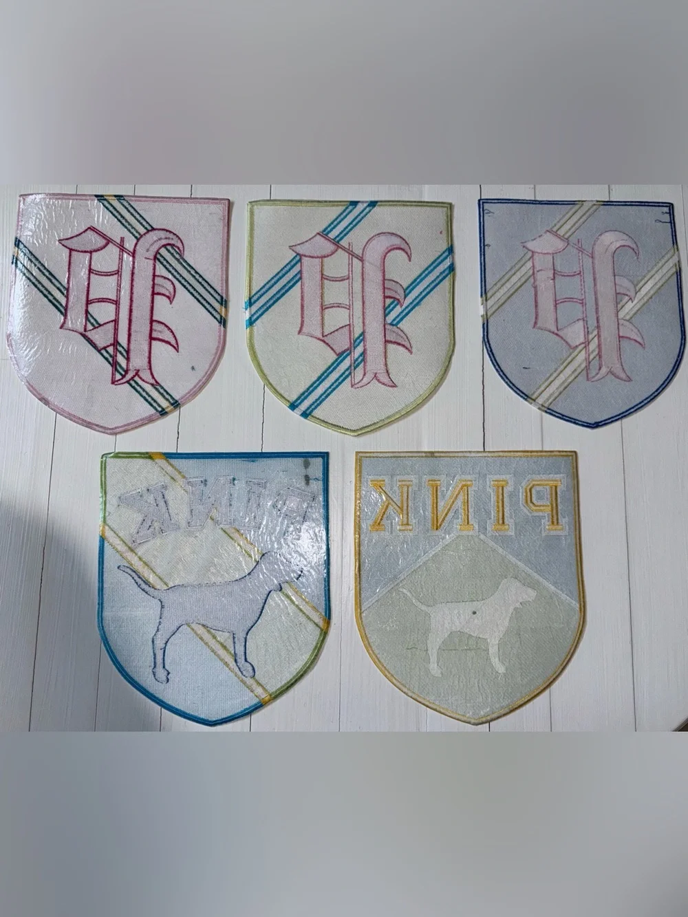 Victoria’s Secret PINK Store Display Lot of 5 Vintage, Rare Patch Crests Y2K Era - Picture 2 of 9